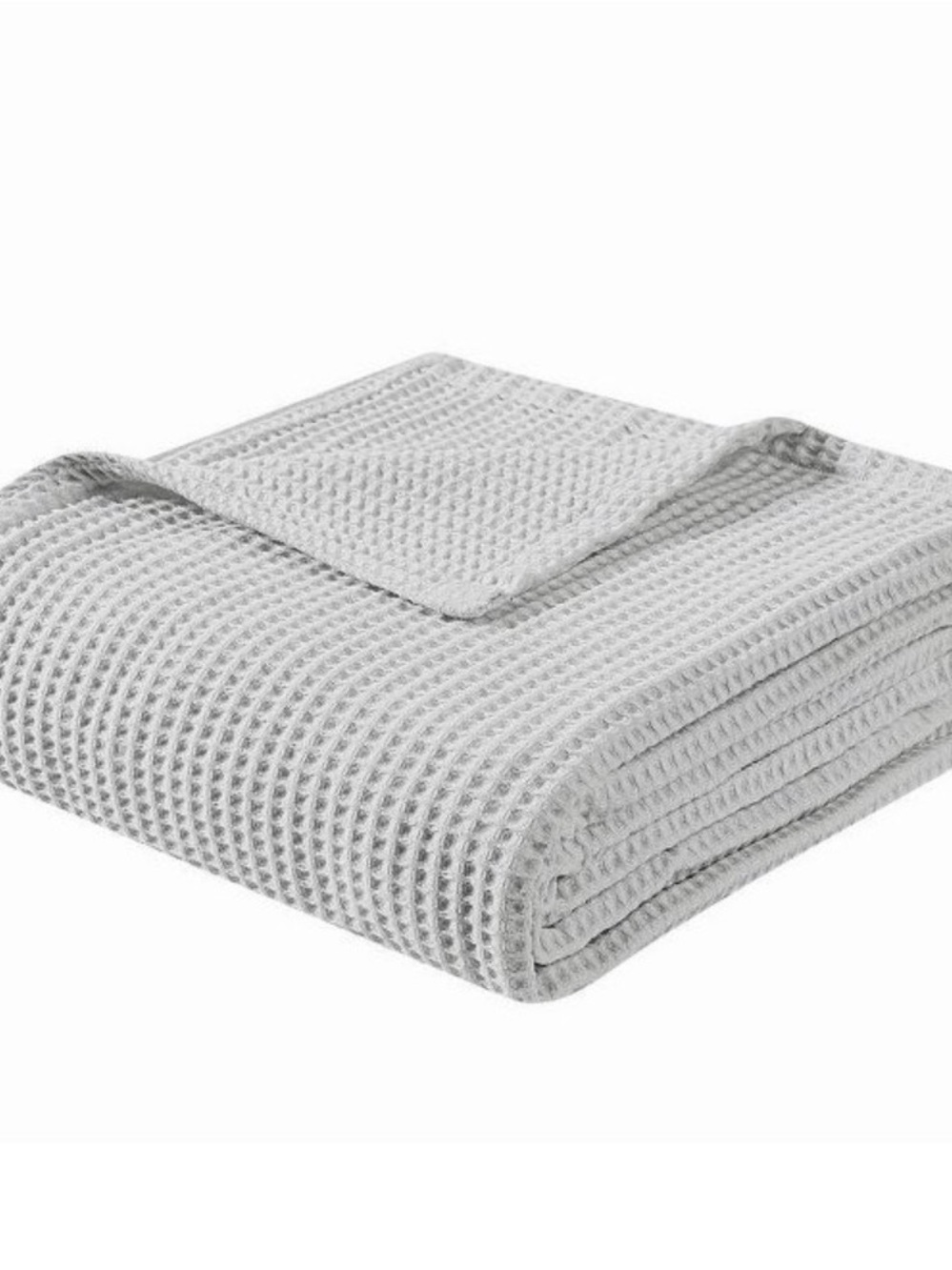 The Farmhouse by Rachel Ashwell Cotton Waffle Grey Blanket Full/Queen